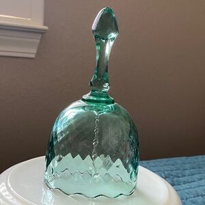 Vintage, Fenton light green Glass Bell
